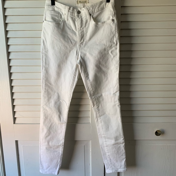 Madewell 9" High-Rise Skinny Jeans in Pure White size 27 - Picture 4 of 9